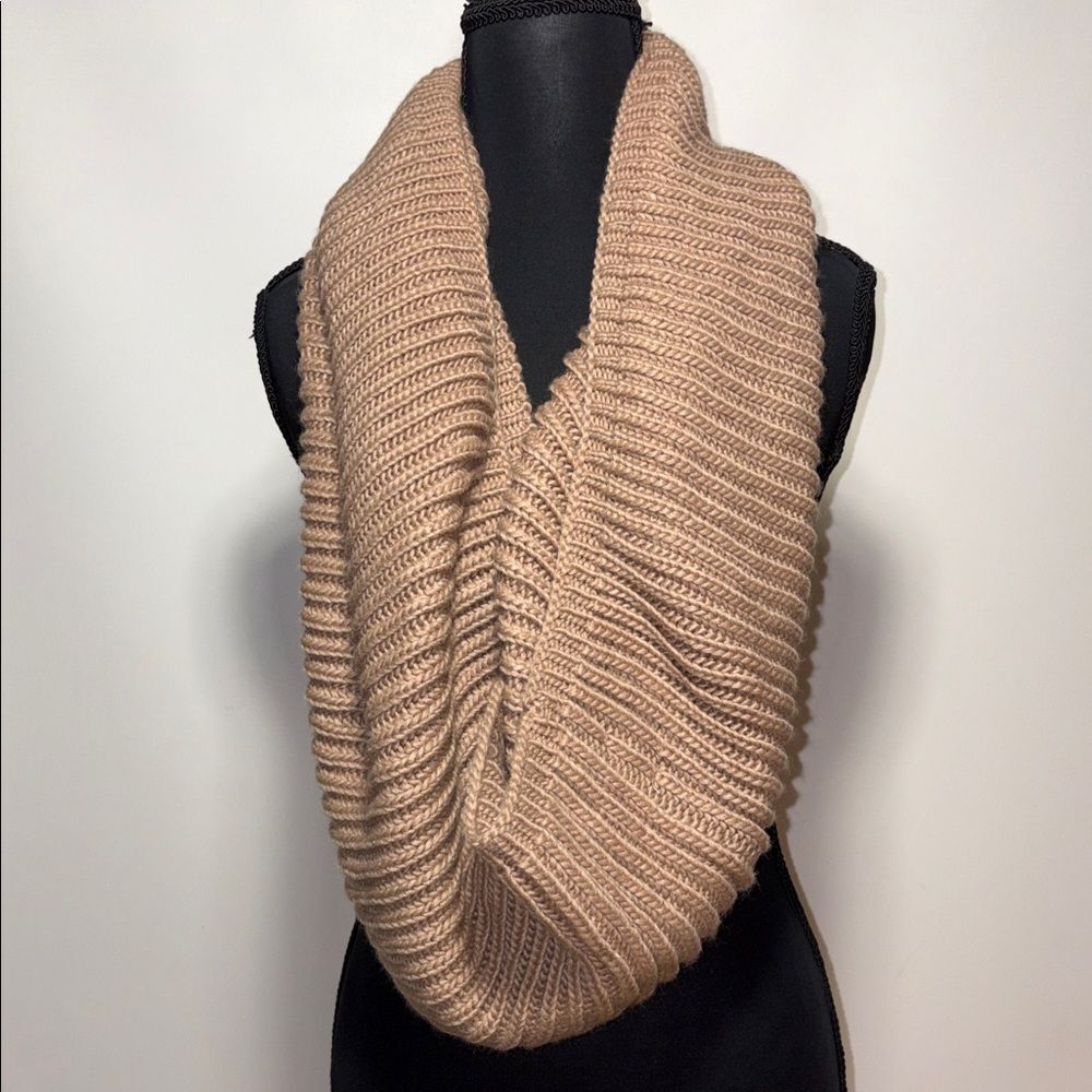 Nine West Tan Knit Infinity Scarf